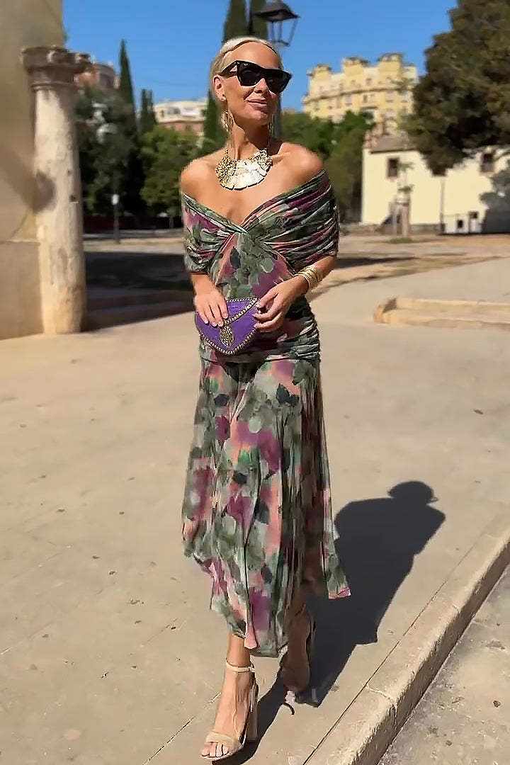 Delphine | Pleated Maxi Dress