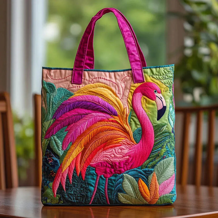Handmade Bag | Rainbow Flamingo