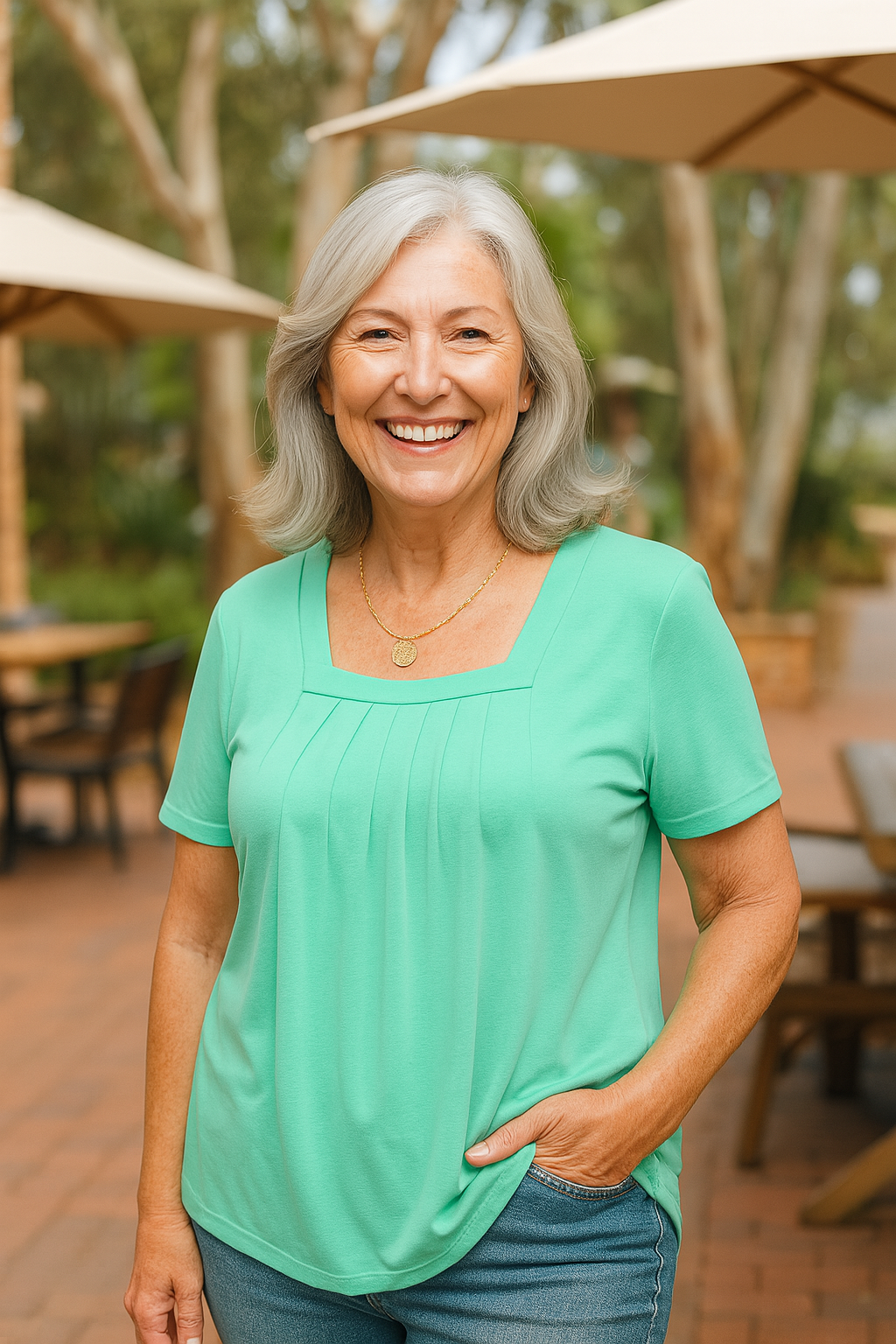 Béatrice | Pleated Comfort Top