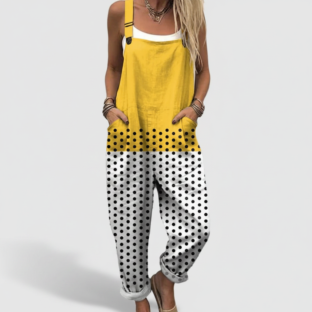 Beatrice | Cotton Print Overalls