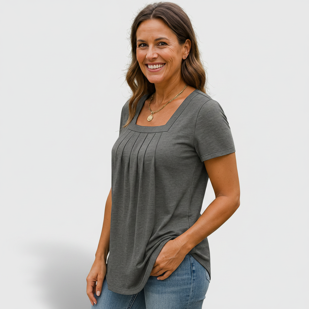 Béatrice | Pleated Comfort Top