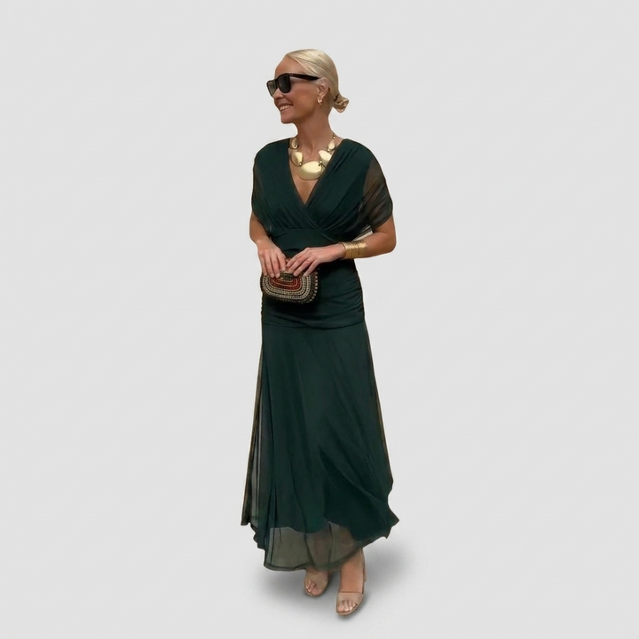 Delphine | Pleated Maxi Dress