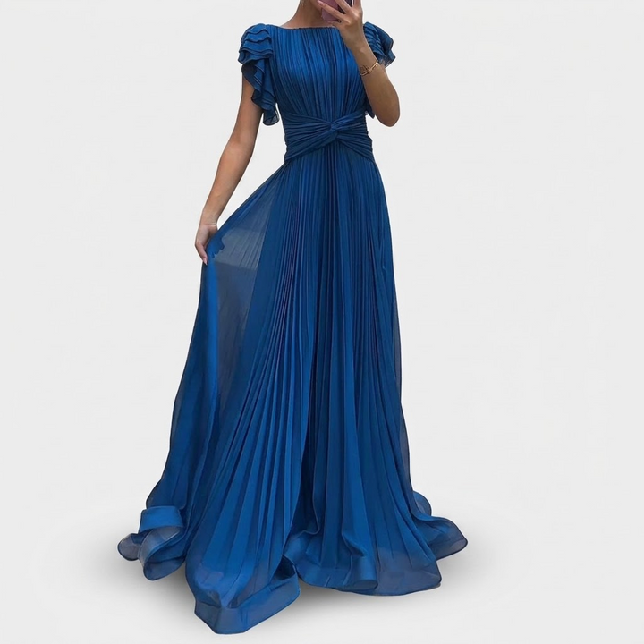 Delphine | Pleated Evening Dress