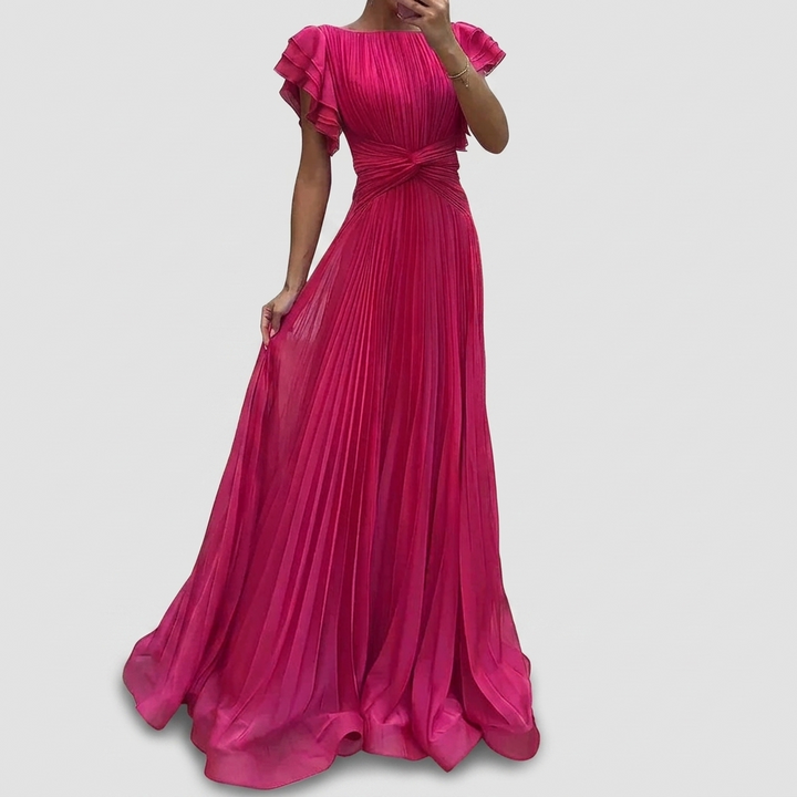 Delphine | Pleated Evening Dress