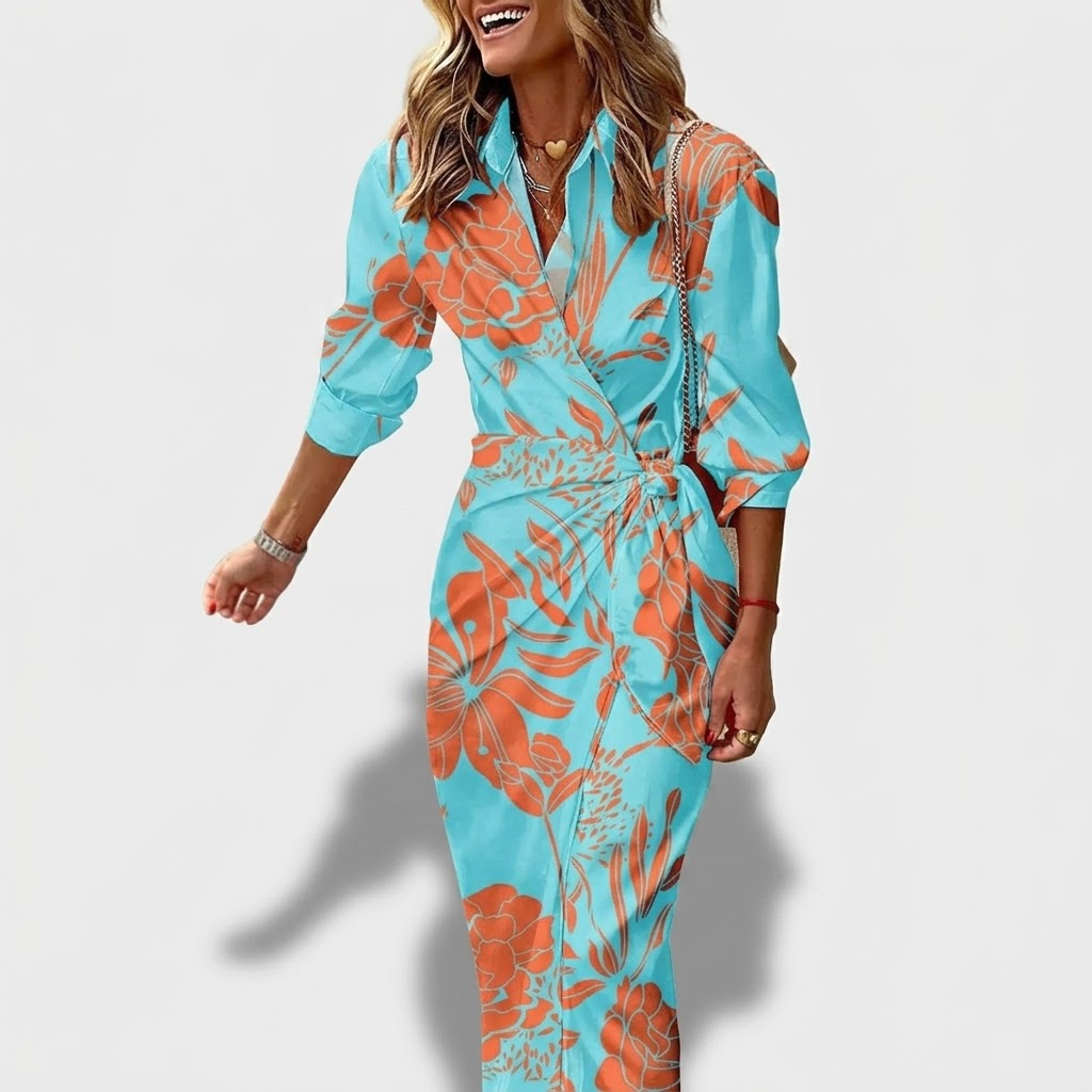 Béatrice | Printed Wrap Dress