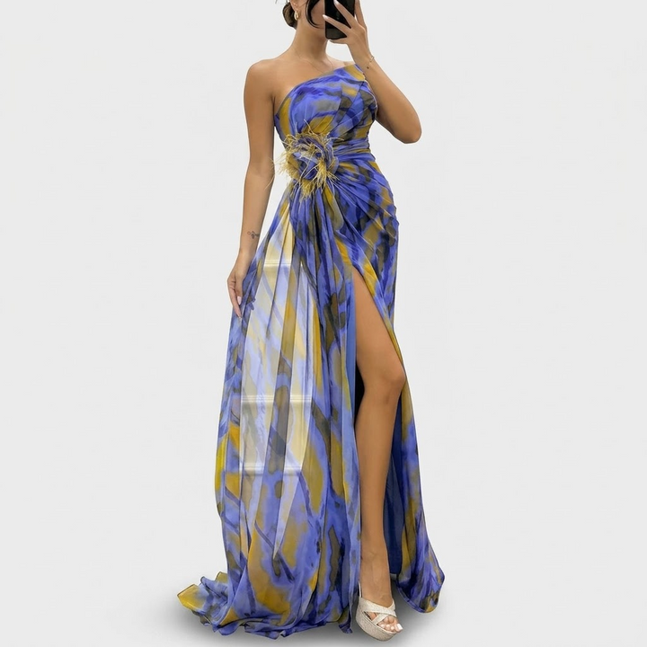 Élodie | Vibrant Draped Gown