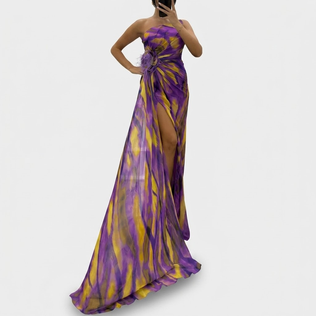 Élodie | Vibrant Draped Gown