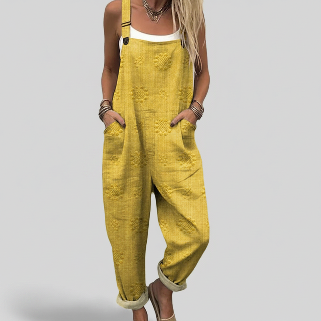Noémie | Vintage Linen Jumpsuit